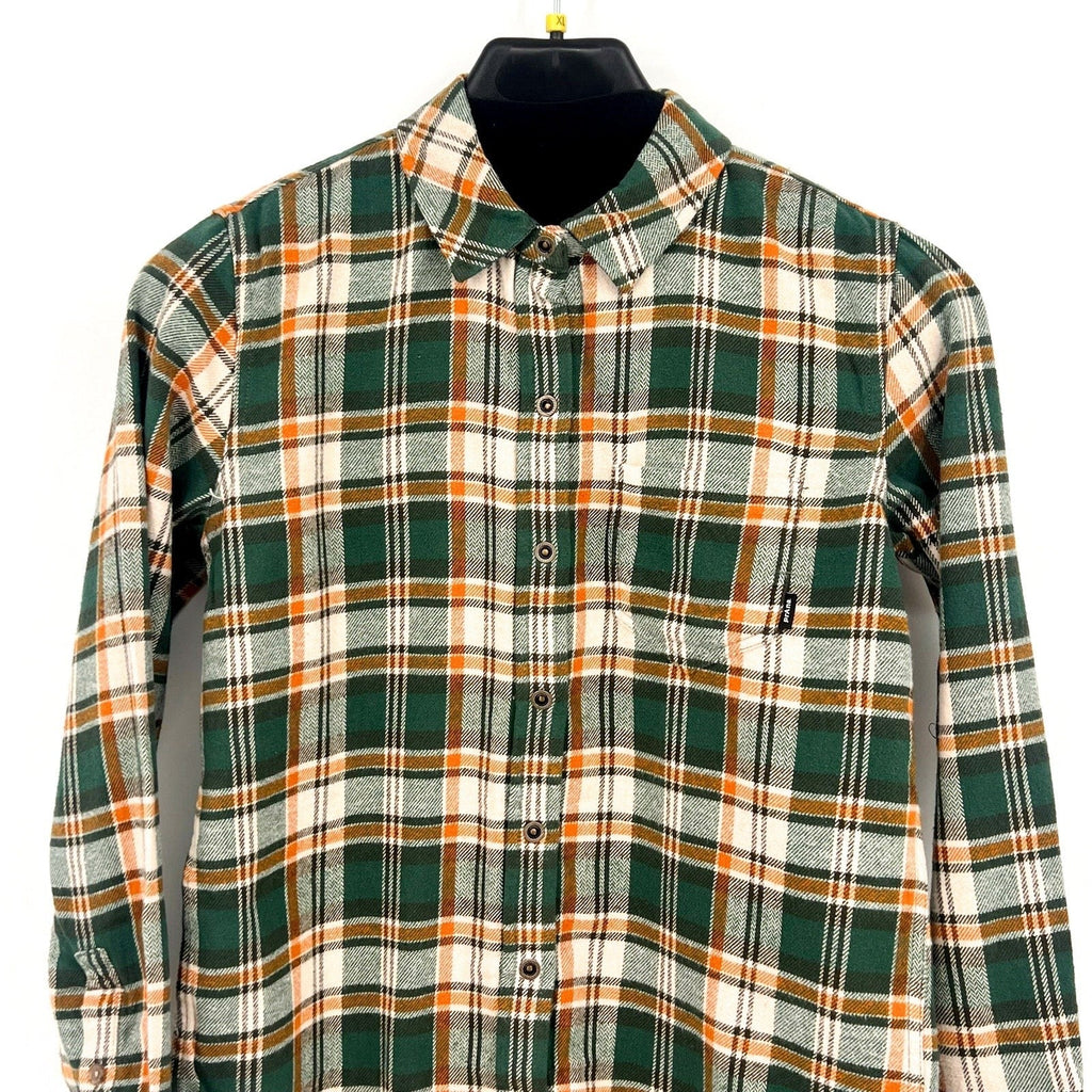 PRANA Women's Golden Canyon Flannel Shirt Small Soft Pine Green Plaid NWT