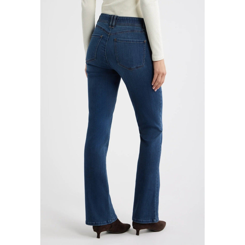 WIT & WISDOM Ab'Solution Itty Bitty Bootcut Jeans Size 8 Very Dark Blue NWT