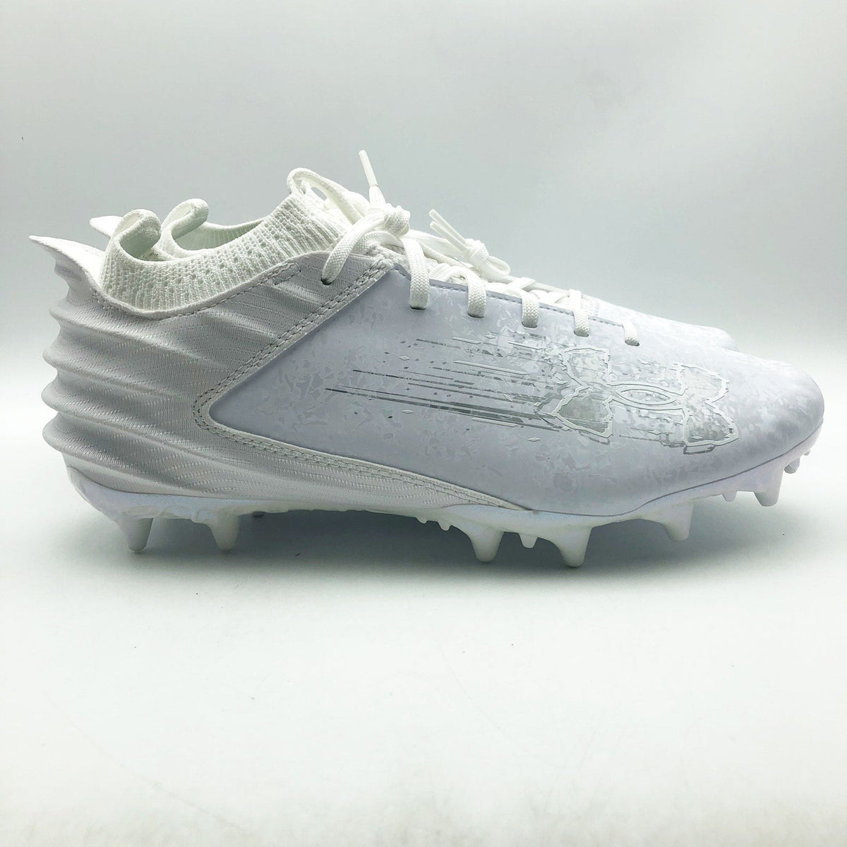 Under Armour Mens Blur 2 MC Suede Molded Football Cleats US 8 White Silver NWOB