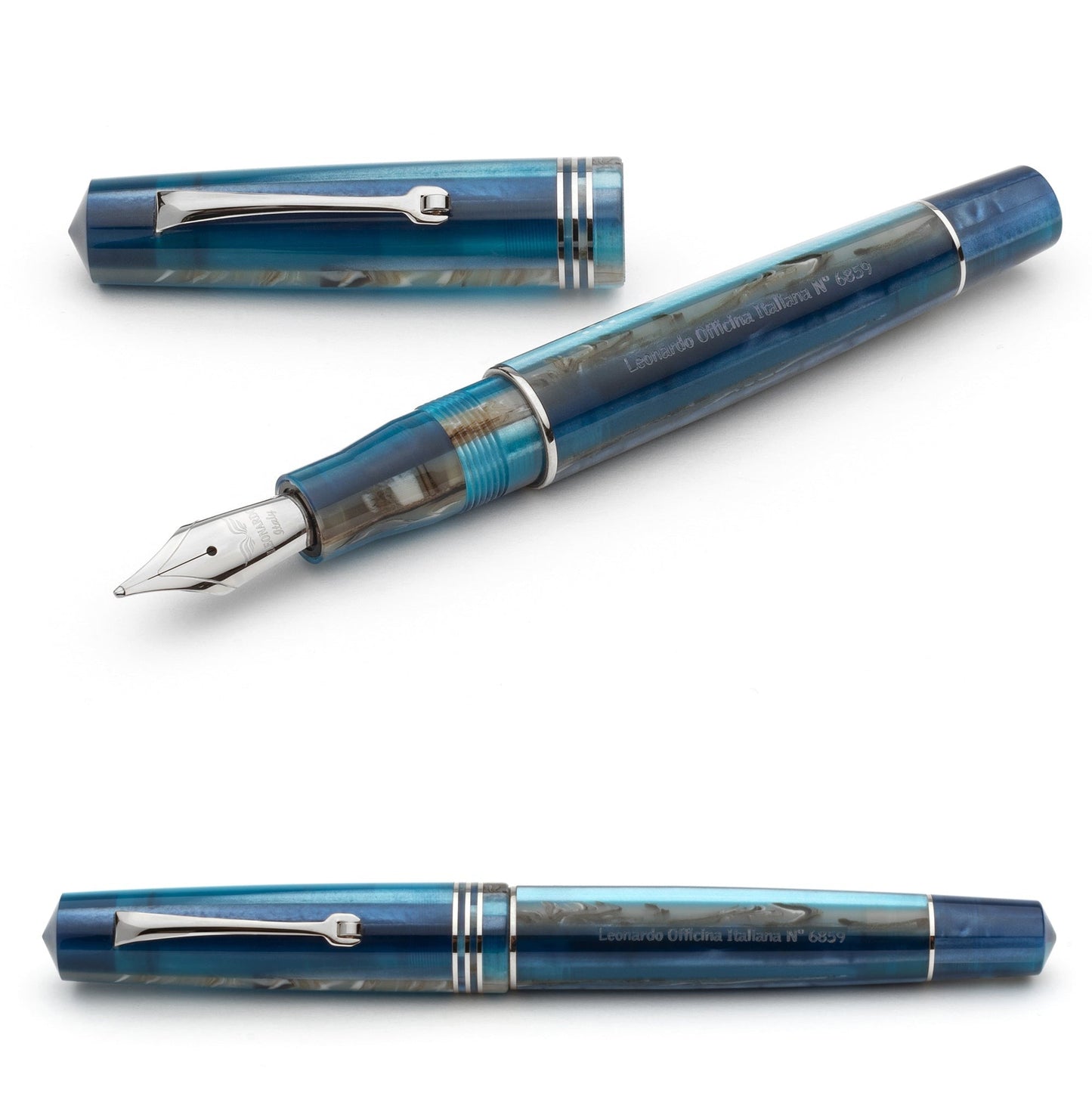 Leonardo Momento Zero Fountain Pen - Blue Hawaii ST