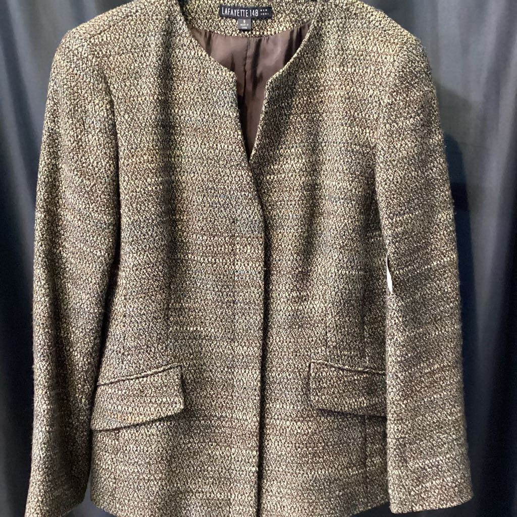 Lafayette 148 No Collar Tweed JACKETS 8