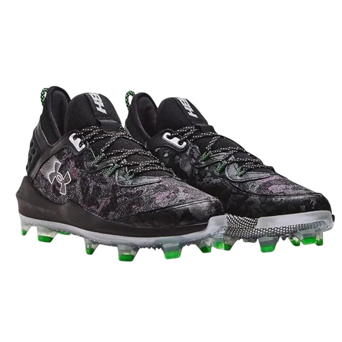 Under Armour Mens Harper 8 Elite Baseball Cleats Size 11 EU 45 Black Green NWOB