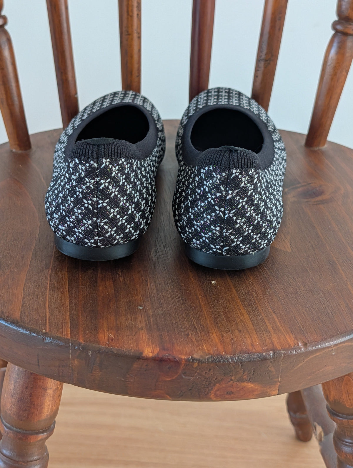 VIVAIA Black Tweed Ballet Flats – 9