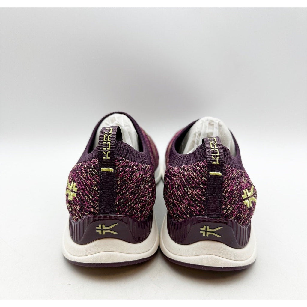 Kuru Womens Stride Casual Sneakers Size 7.5 Plum Purple Knit Slip On NWOB