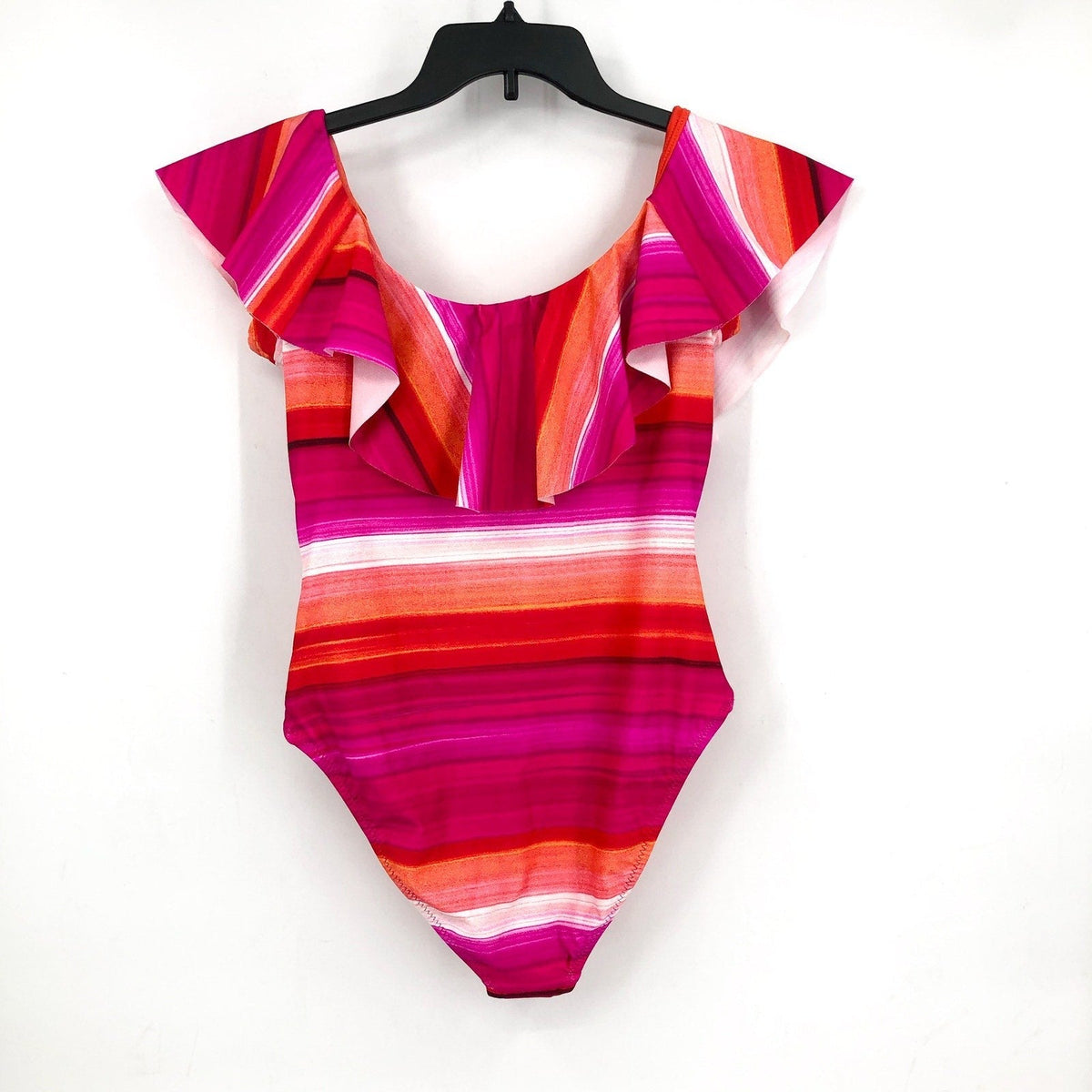 TRINA TURK Womens Solstice One Piece Swimsuit Size 4 Pink Off The Shoulder NWT