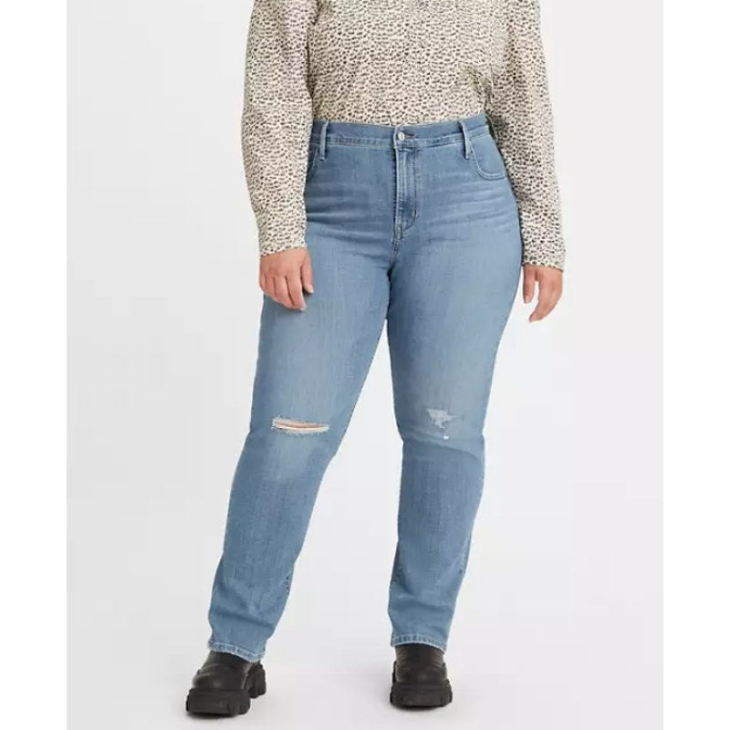 Levi's Womens 724 Slim Straight Jeans 26W Blue Slate Fixer 83737-0016 NWT