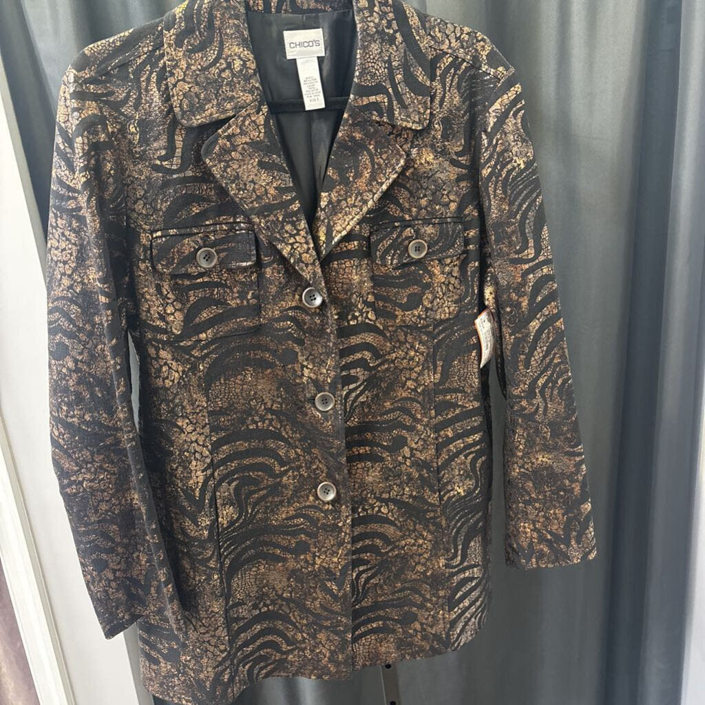 Chicos Evening Blazer Animal JACKETS 2