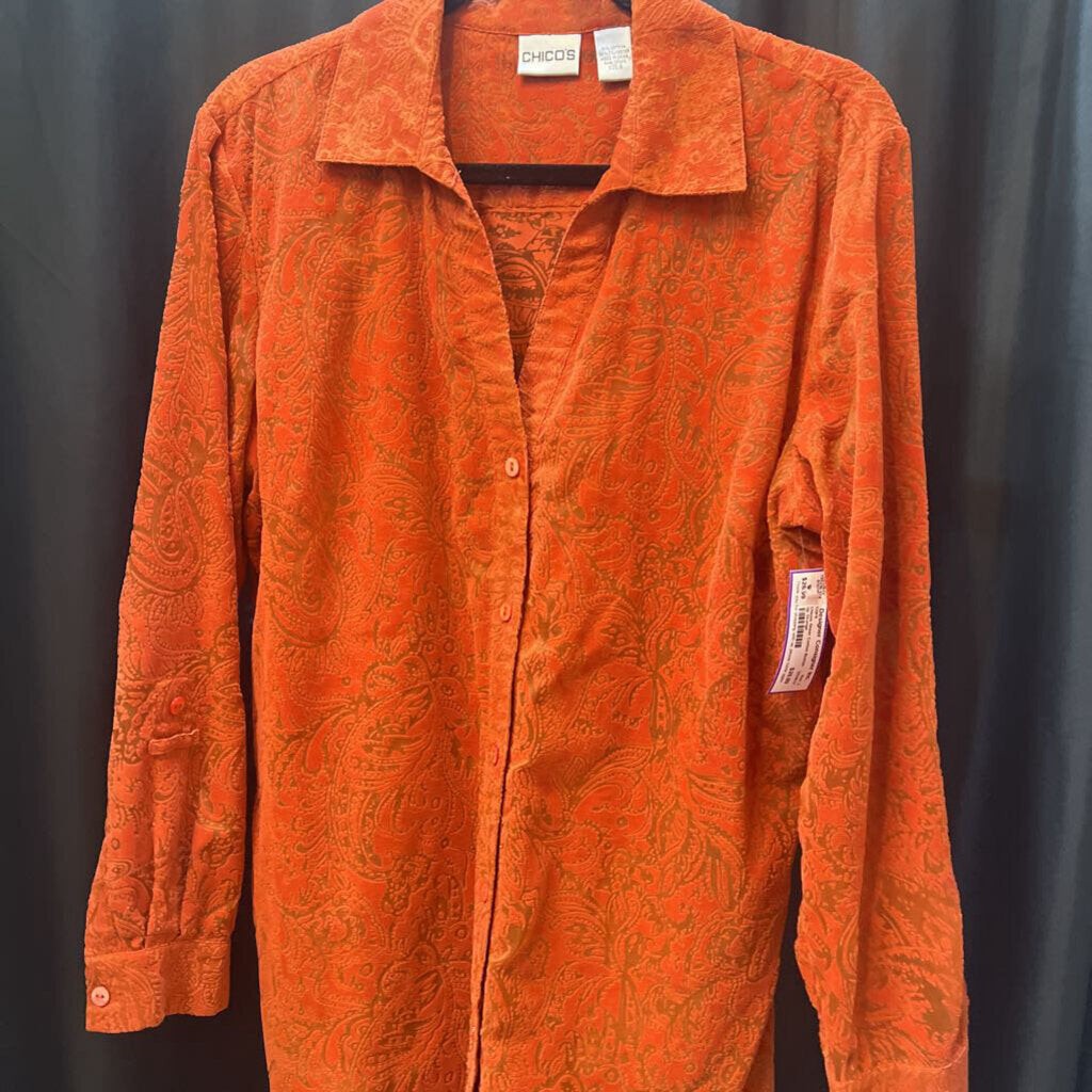 Chicos Sheer Cotton Button Up TOPS 3