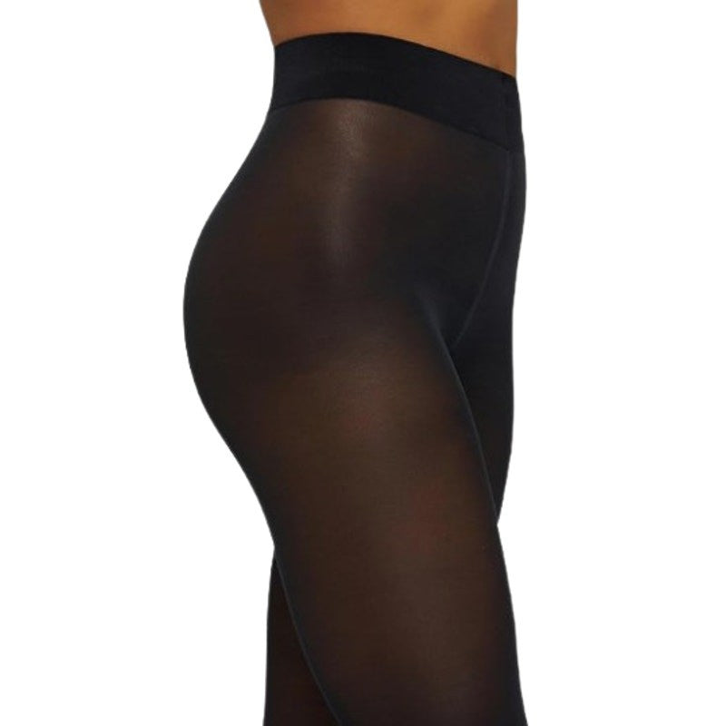 WOLFORD Womens Pure Shimmer 40 Concealer Tights Small Black Admiral Flawless NWT