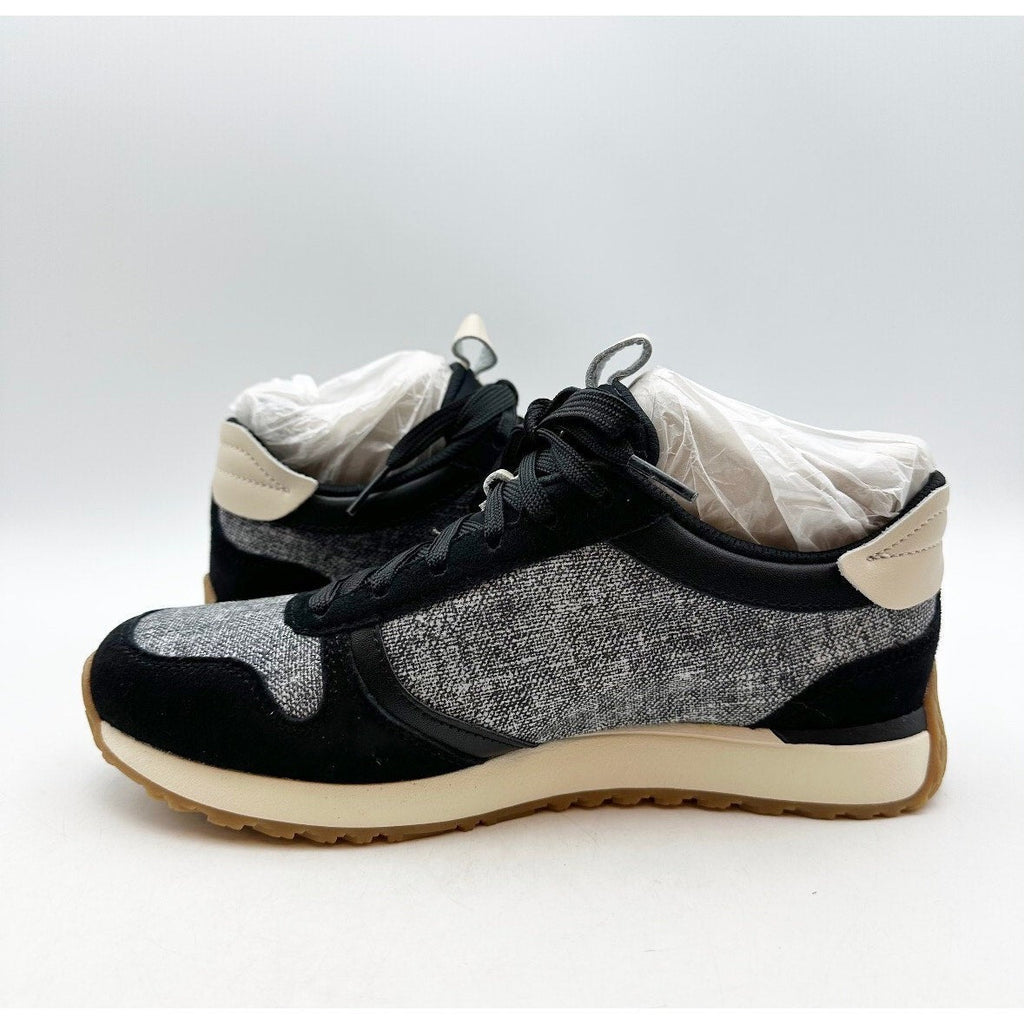 Vionic Womens Monarch Casual Sneakers Size 6 EU 36 Ivory Black Suede NIB