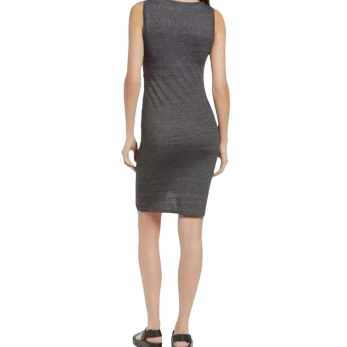TREASURE & BOND Ruched Jersey Tank Dress Small Gray Blue Sleeveless NWT