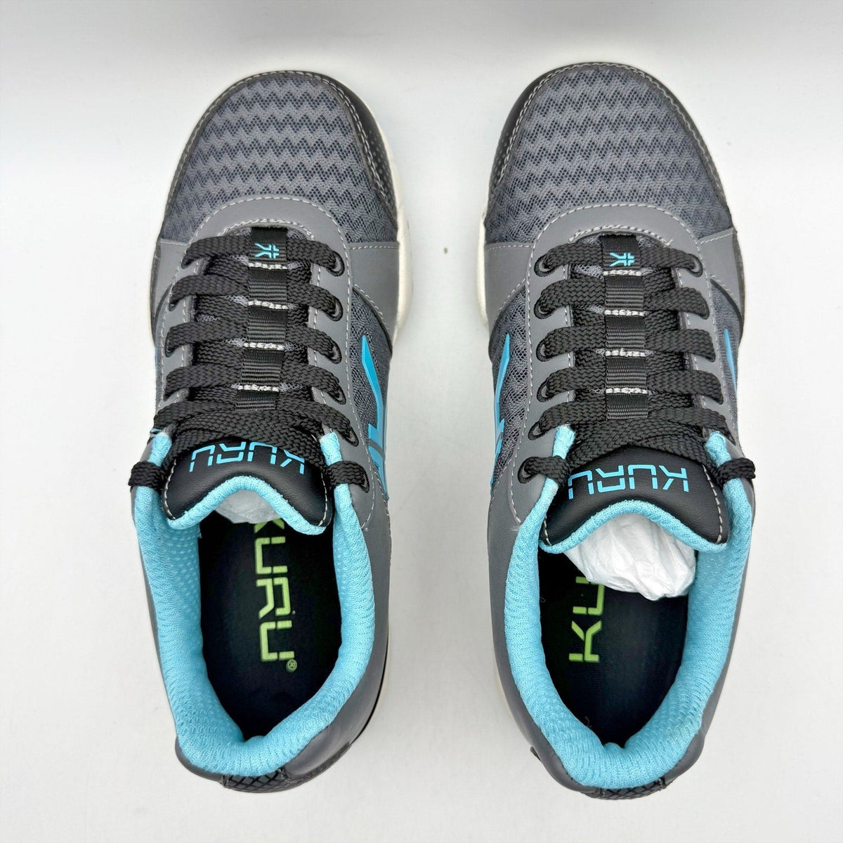 Kuru Womens Quantum Walking Sneakers Size 5 WIDE White Blue Athletic NWOB