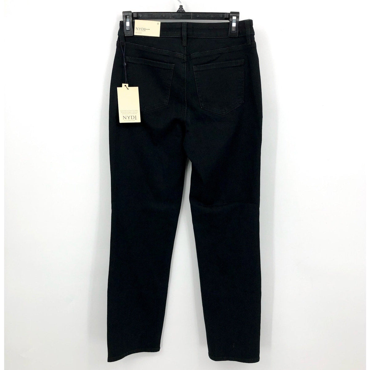 NYDJ Women's Emma Relaxed Slender Jeans Size 0 Black Huntley Lift Tuck NWT