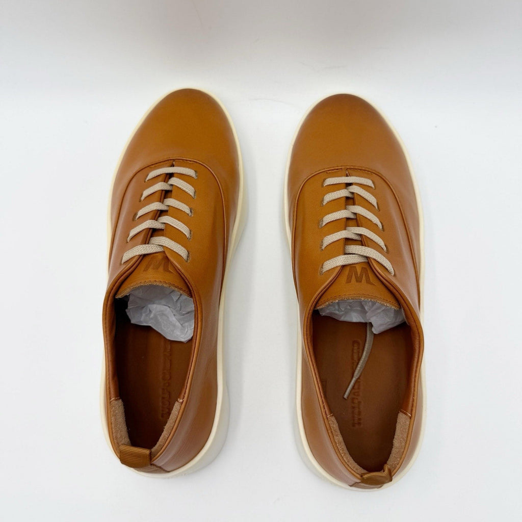Wolf & Shepherd Cruise Lace Up Sneakers Mens 7.5 Womens 9 Tan Nubuck NIB