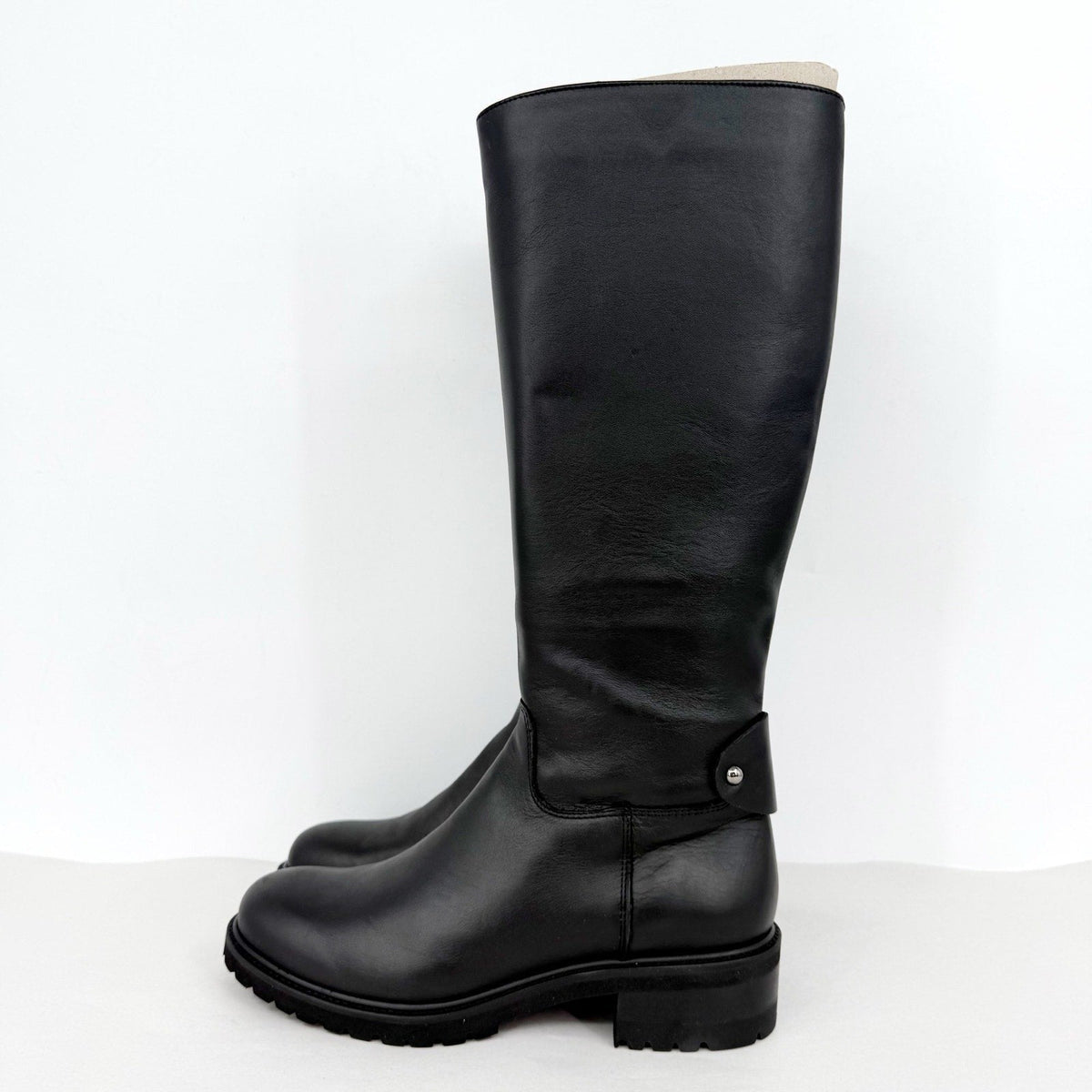 La Canadienne Womens Cate Knee High Boots US Size 9 EU 39 Black Leather NWOB