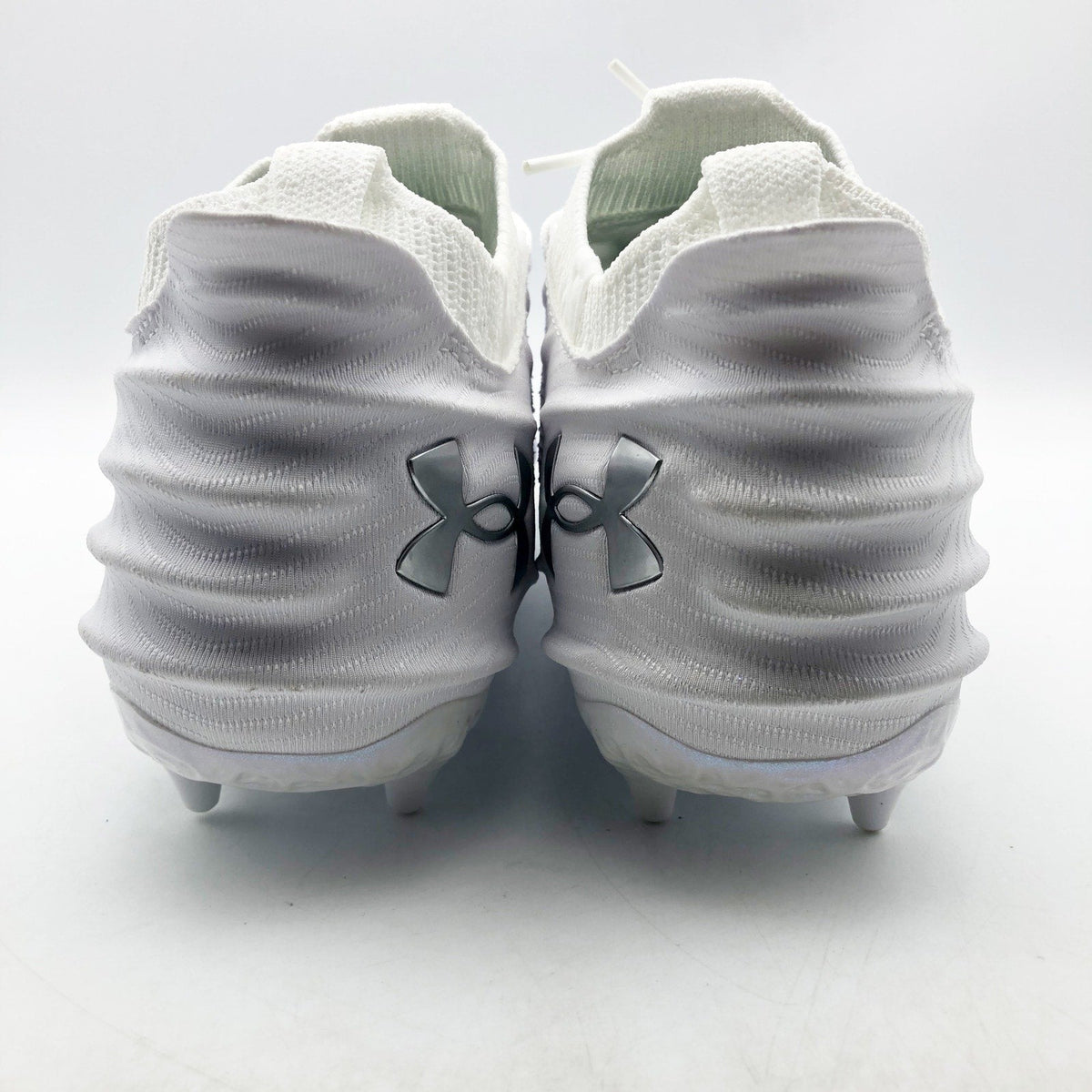 Under Armour Mens Blur 2 MC Suede Molded Football Cleats US 8 White Silver NWOB
