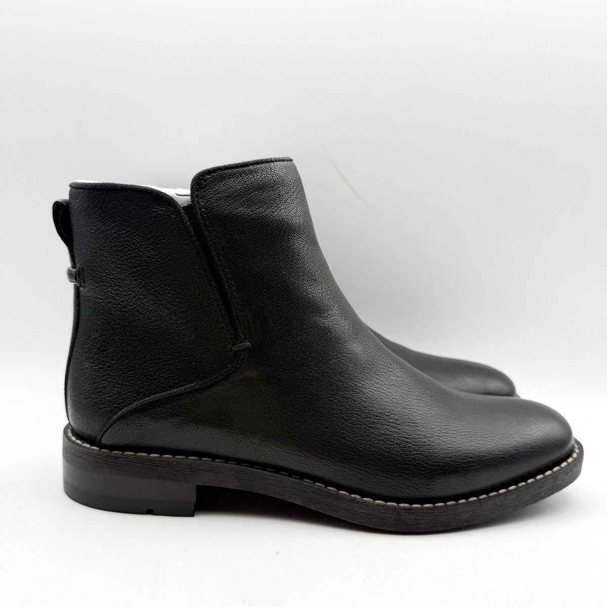 Franco Sarto Womens Marcus Ankle Bootie Size 7 M EU 37 Black Leather Boots NIB