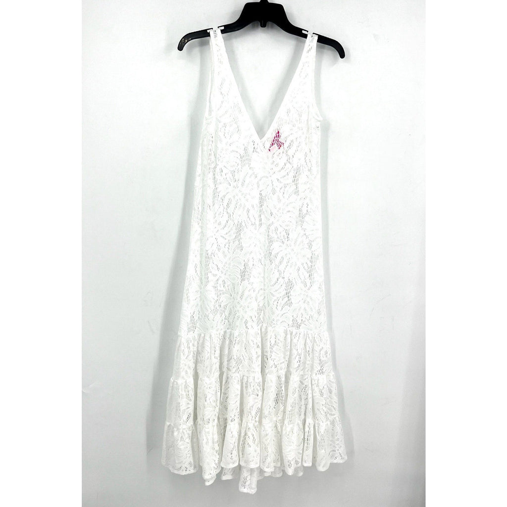 LILLY PULITZER Womens Finnley Lace Cover-up Swim Dress XXS White NWOT