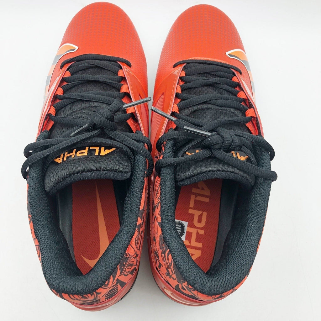Nike Mens Alpha Menace 4 Pro NRG Molded Football Cleat Size 10 Orange Black NWOB