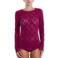 HANKY PANKY Women's Signature Lace Unlined Top Medium Sugar Plum Long Sleeve NWT