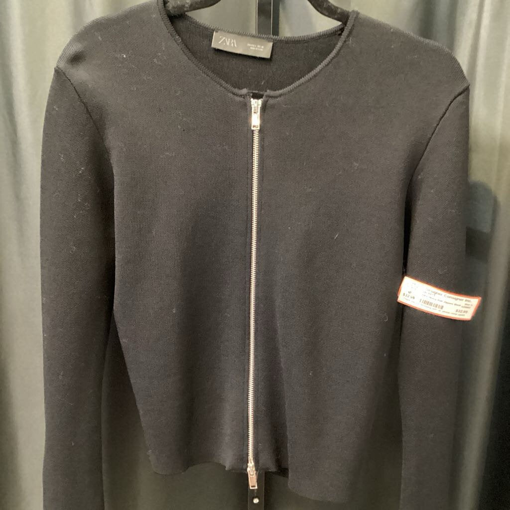 Zara Heavy Knit Zippers JACKETS L