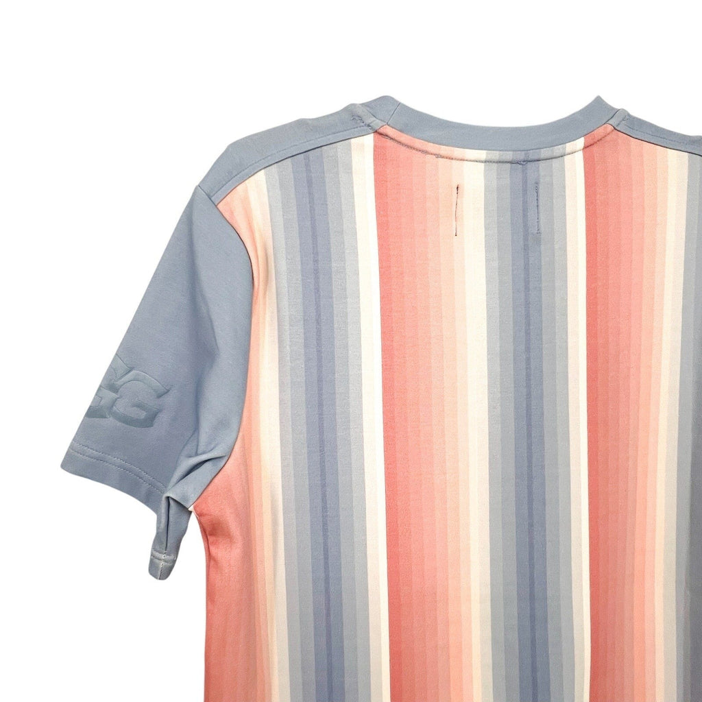 UGG UNISEX Pride Logo Equality Tee XS Blue Multi Stripe Short Sleeve NWT