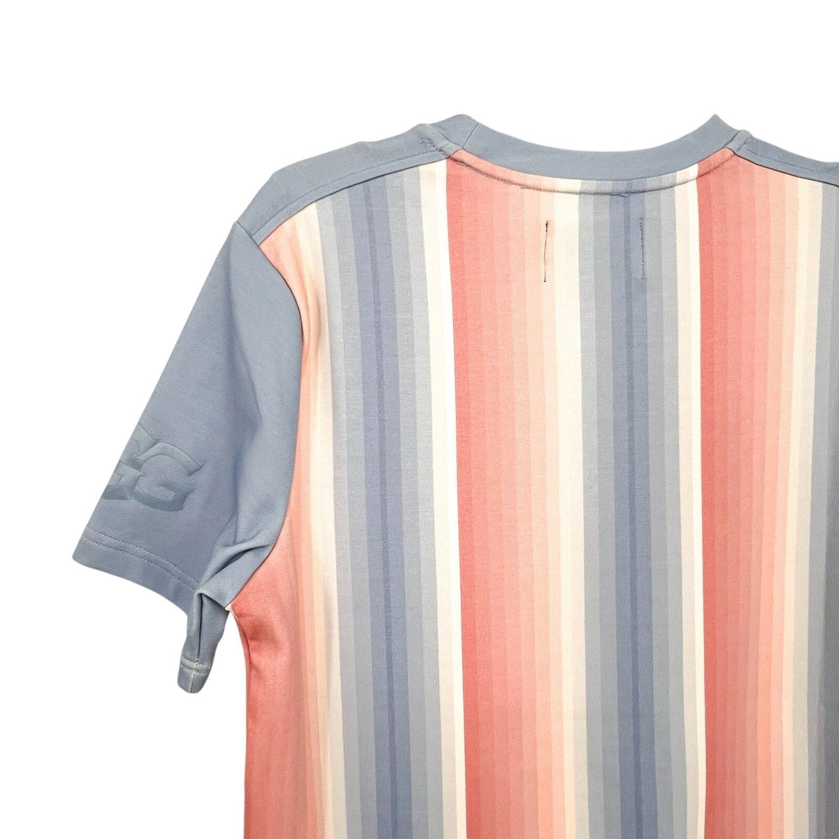 UGG UNISEX Pride Logo Equality Tee XS Blue Multi Stripe Short Sleeve NWT