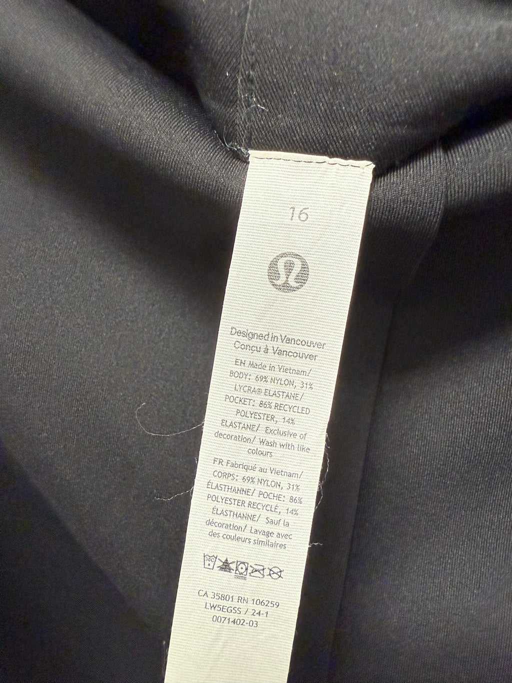 Lululemon Smooth Fit HR Pull On Pant 32” (16)