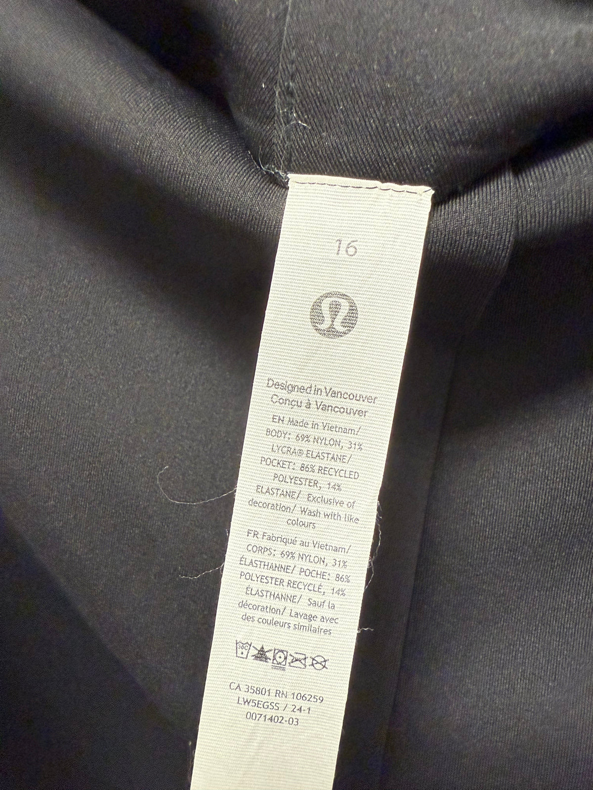 Lululemon Smooth Fit HR Pull On Pant 32” (16)