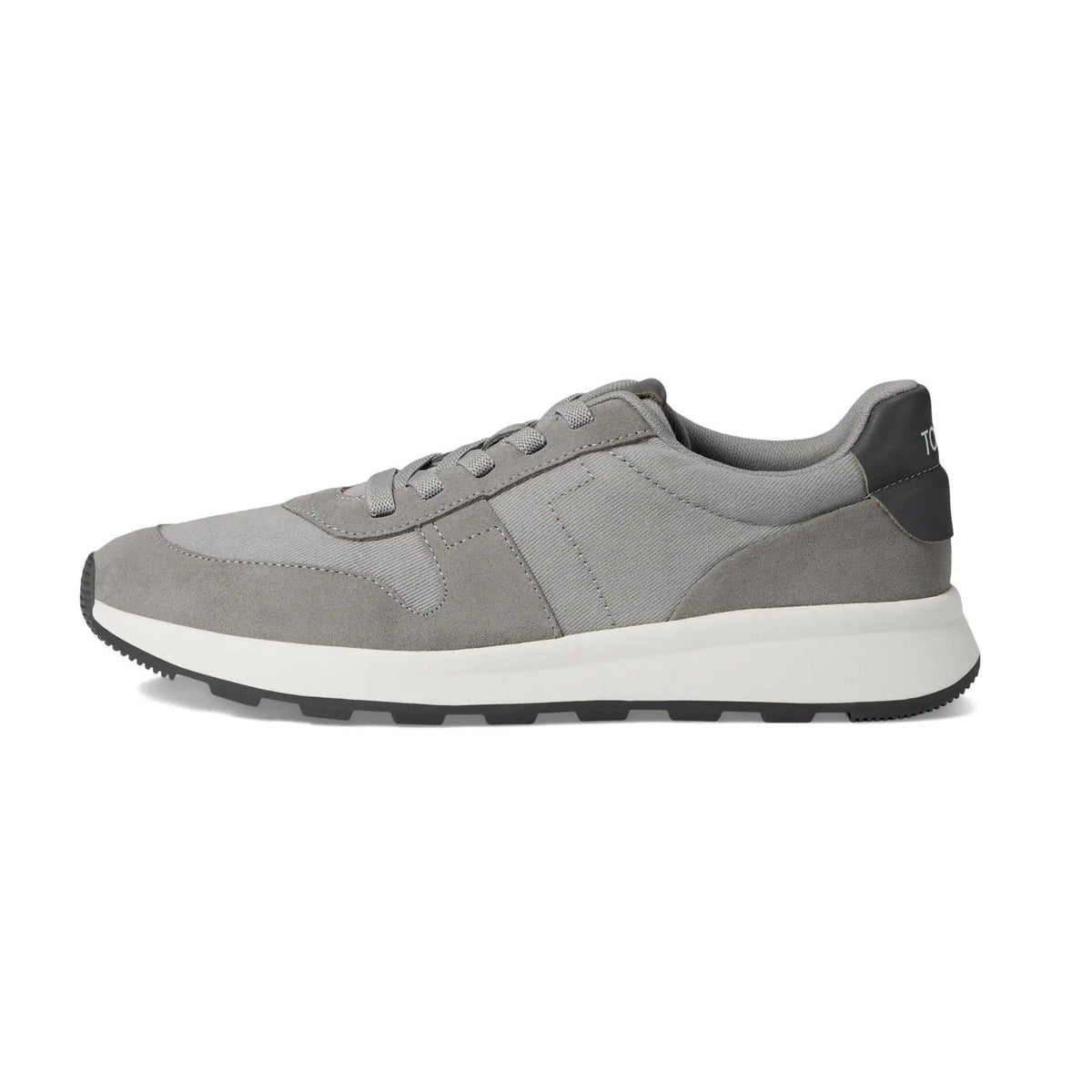 Toms Mens TRVL LITE Retro Runner Sneakers Size 10 Drizzle Grey Suede Twill NIB