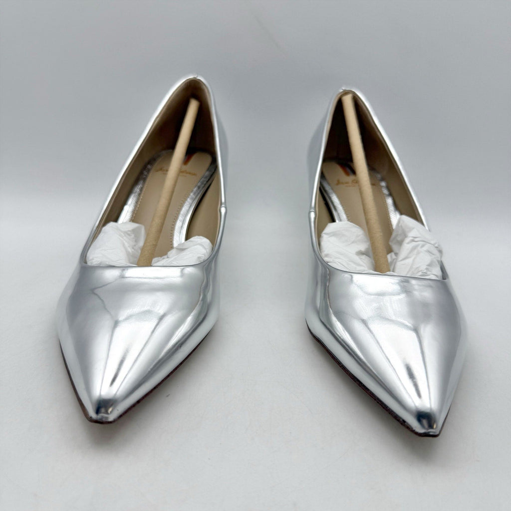 Sam Edelman Womens Dori Pumps Size 8.5 M EU 39 Silver Leather Heels NIB