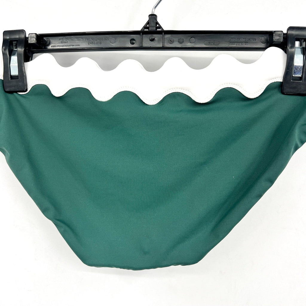 SEAFOLLY Women's Gia Ric Rac Hipster Bikini Bottom Size 4 Green White NWT