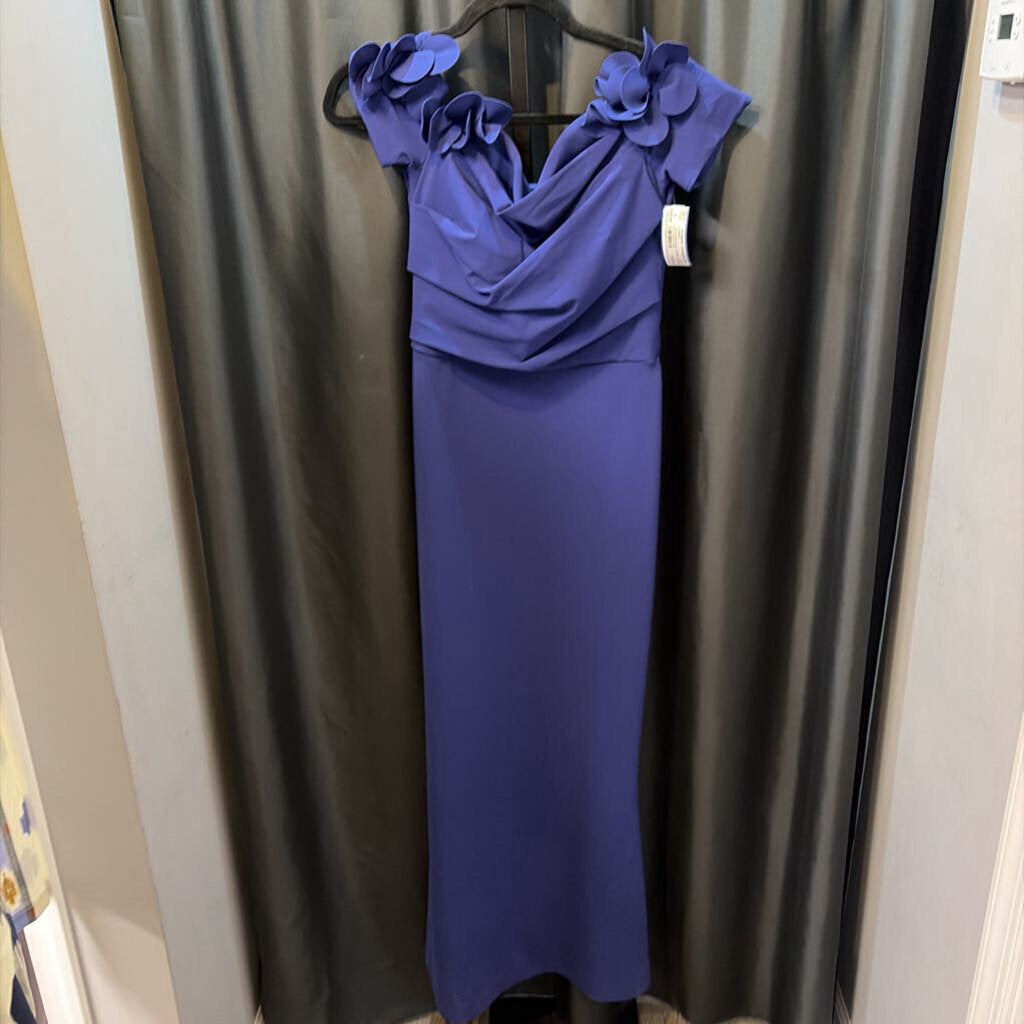 Chiara Boni Flower Neckline Maxi Sheath EVENING S