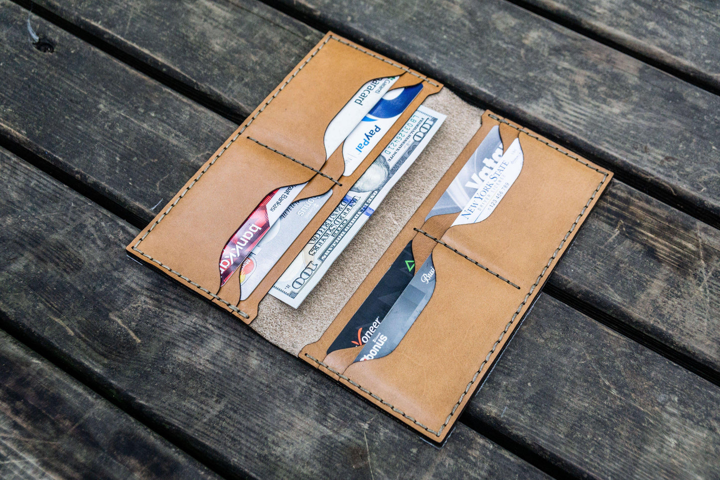 No.49 Handmade Leather Women Wallet - Undyed Leather