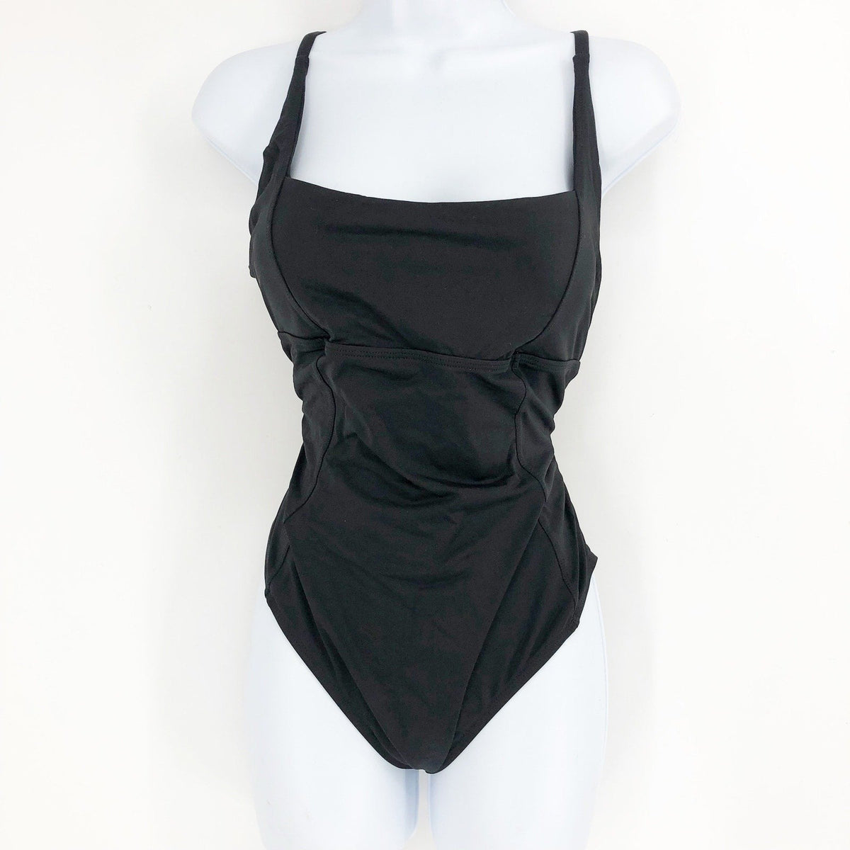 ANDIE SWIM Women's Havana One Piece Swimsuit XL US 16 Black Square Neck NWT