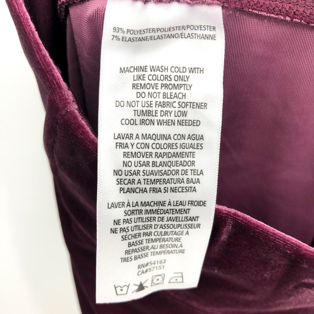 TOMMY HILFIGER Women's Velvet Active Leggings Crushed Grape XS