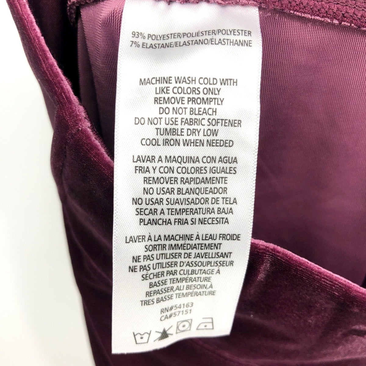 TOMMY HILFIGER Women's Velvet Active Leggings Crushed Grape XS