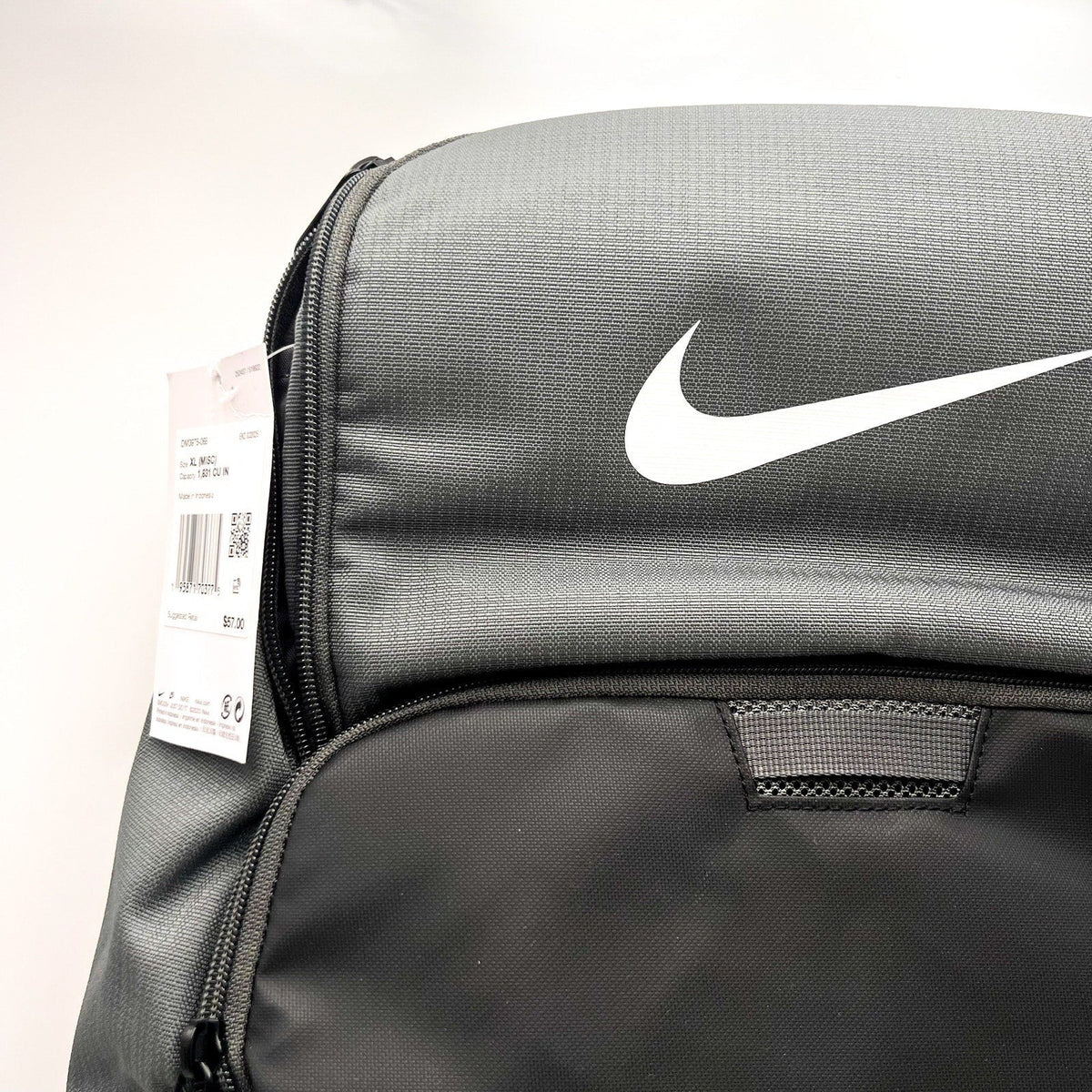 Nike Unisex Brasilia 9.5 Training Backpack XL 30L Iron Grey Black White NWT