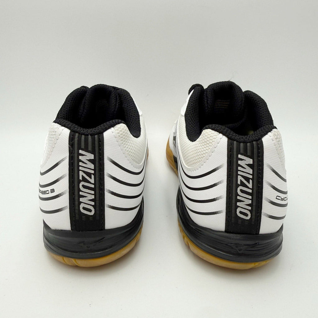 MIZUNO Womens Cyclone Speed 3 Volleyball Shoe Size 6 White Black Lace Up NWOB