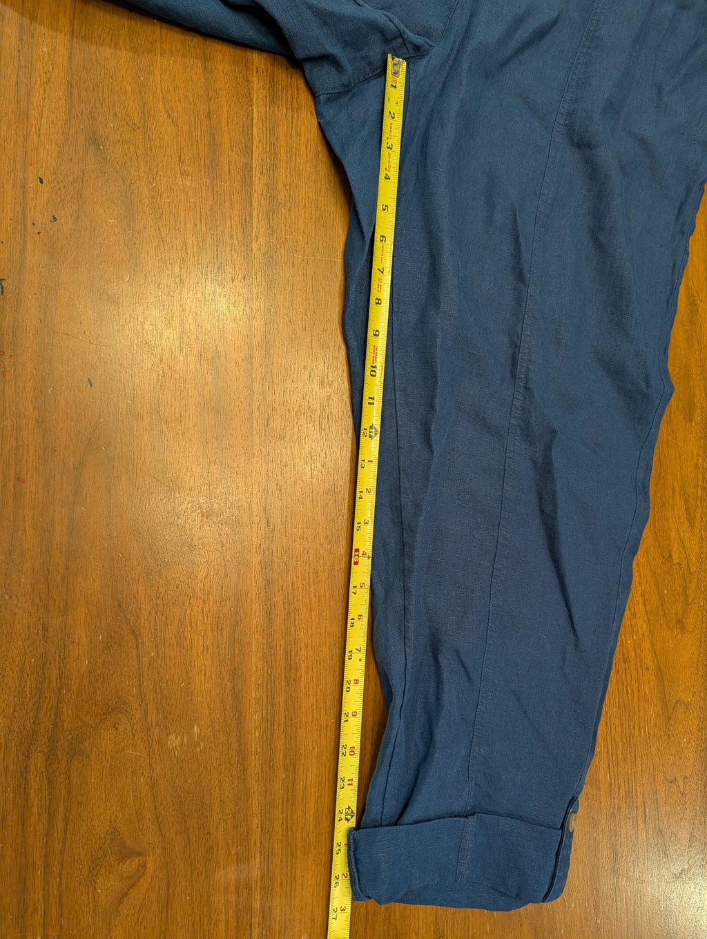 NWT J.Jill Navy European Flax 100% Linen Pants - 2X