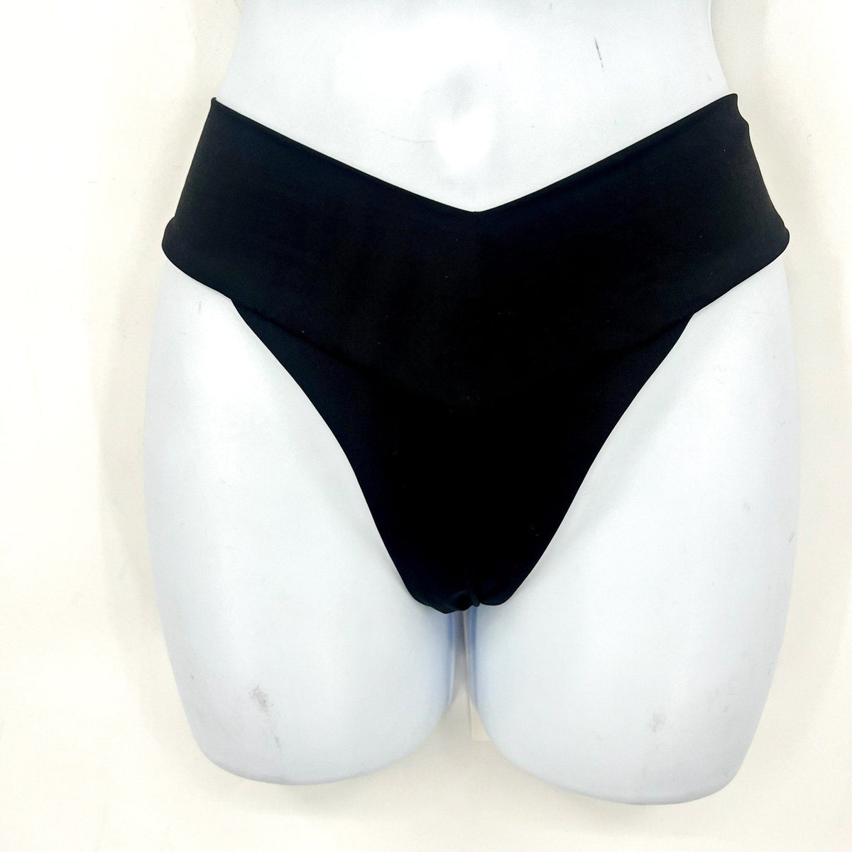 L*SPACE Women's Quinn Classic Bikini Bottom XS Black V Front NWT