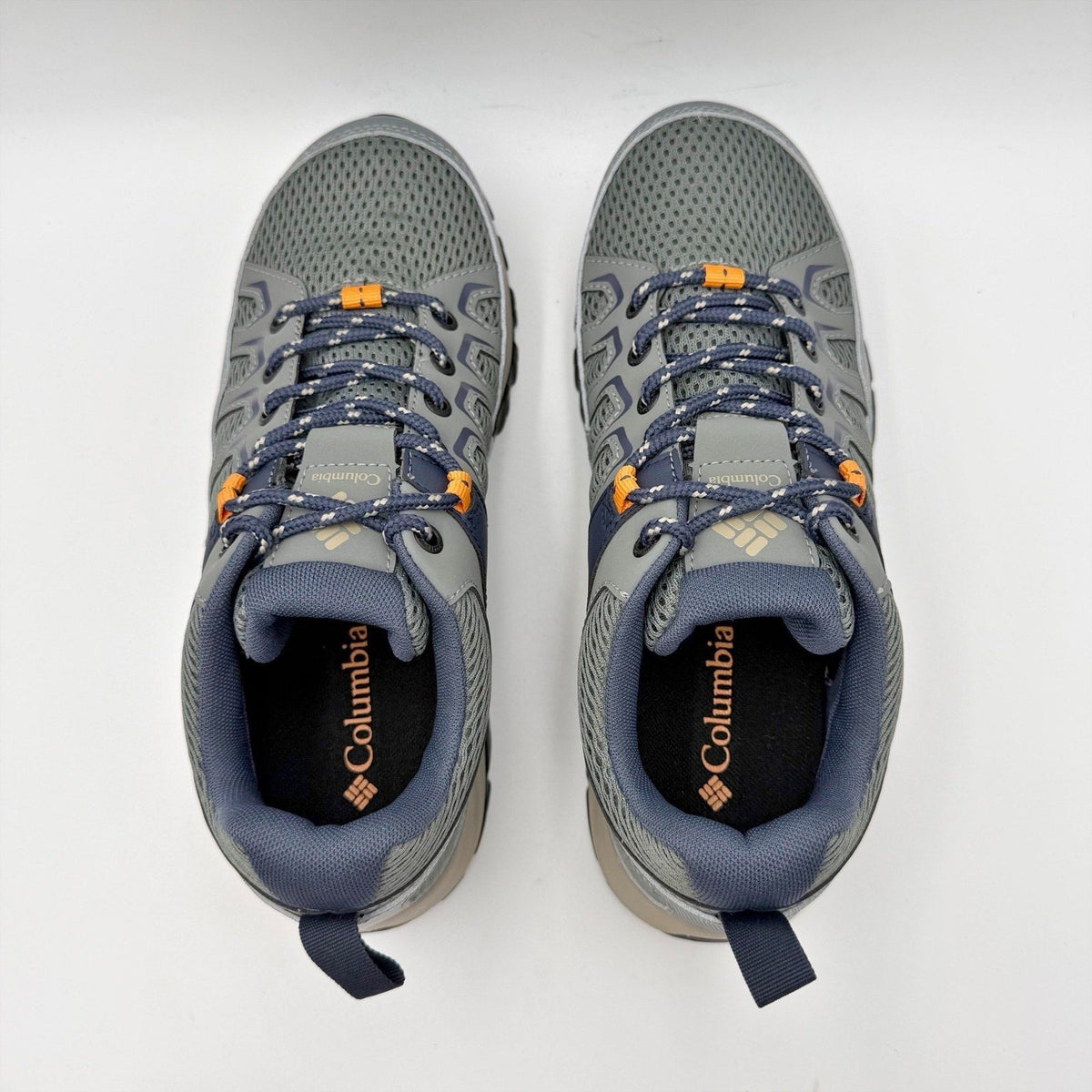 Columbia Womens Granite Trail Hiking Shoes Size 9.5 Blue Grey Waterproof NIB