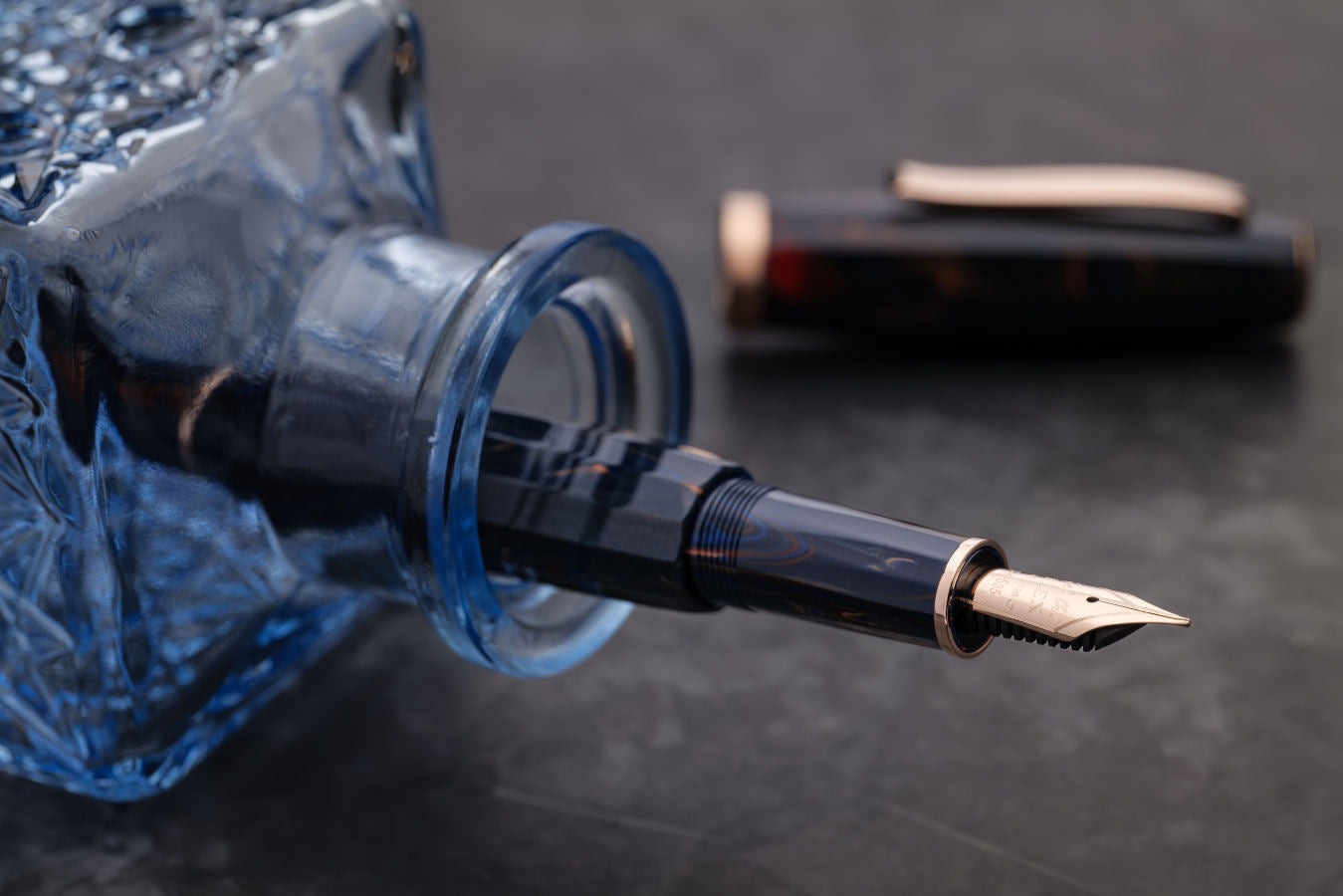 SCRIBO FEEL Ebonite Fountain Pen - Blu Califfo RGT