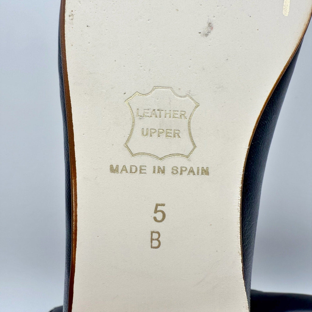 French Sole FS/NY Womens Jigsaw Flats Size 5 EU 35.5 Navy Blue Nappa Leather NIB