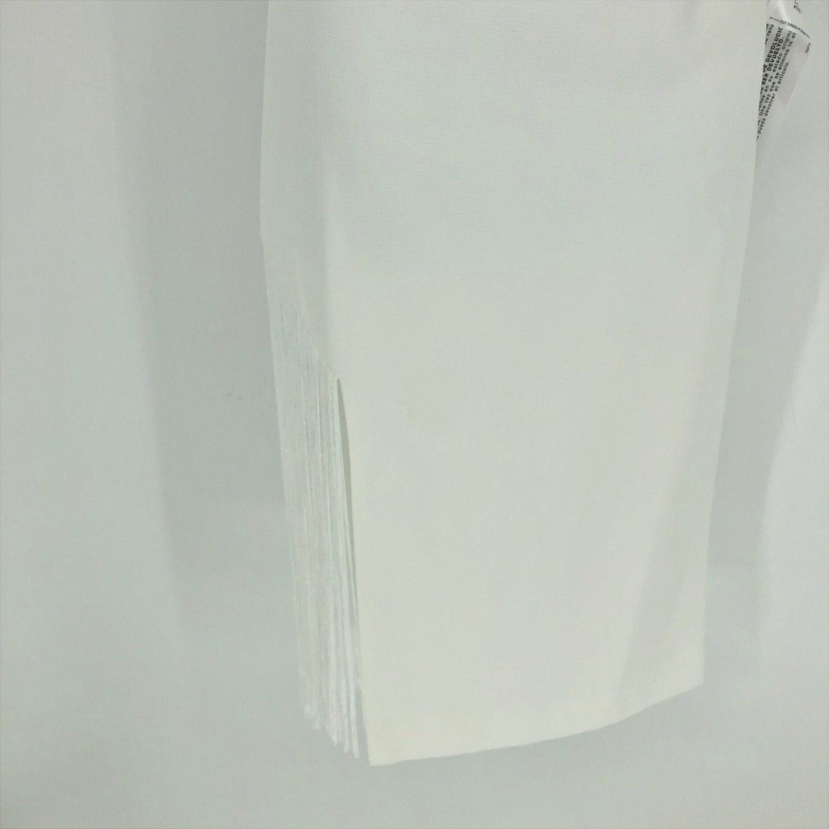 DRESS THE POPULATION Rory Midi Sheath Dress XS Off White Fringe Hem NWT