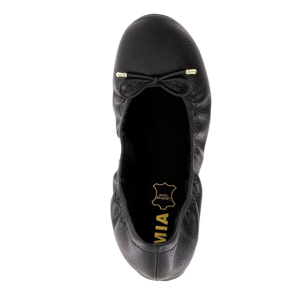 MIA Womens URI Ballet Flats Size 7.5 M Black Leather NWOB