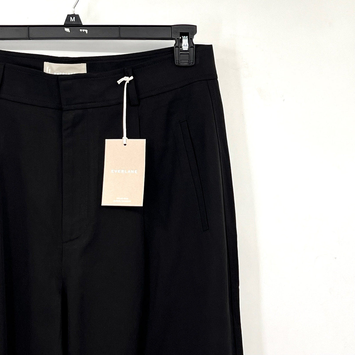 Everlane Womens The Way-High Drape Pants Size 12 30" Inseam Pleated Black NWT