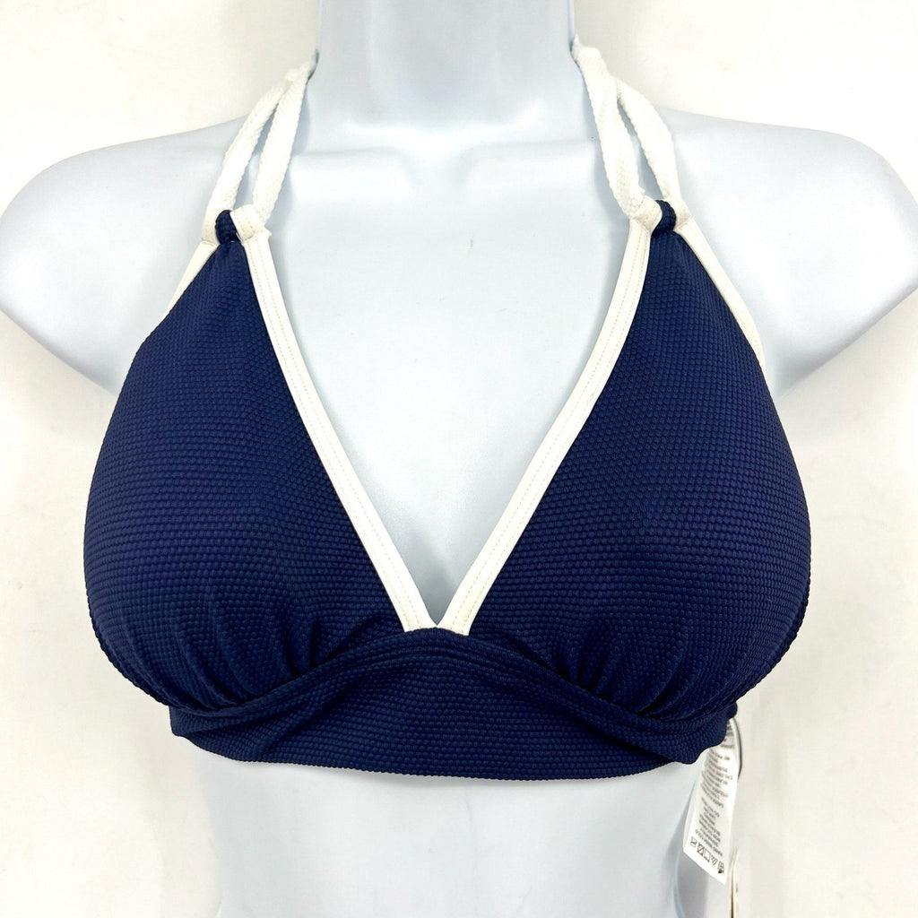 TOMMY BAHAMA Island Cays Cabana Halter Bikini Top XS Mare Navy Blue NWT