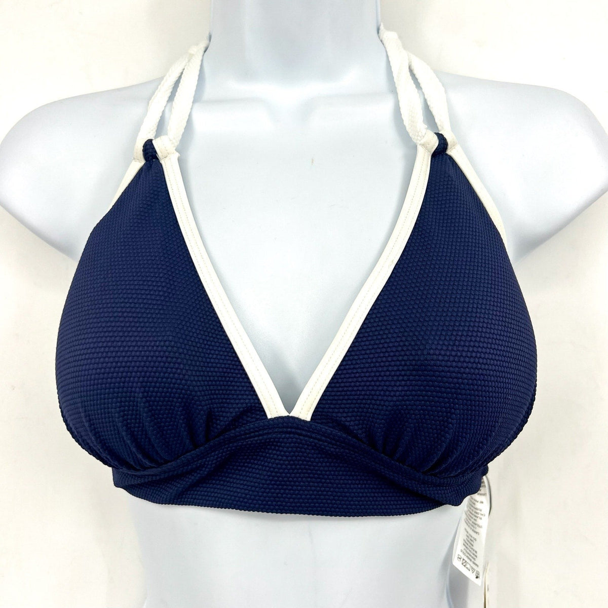 TOMMY BAHAMA Island Cays Cabana Halter Bikini Top XS Mare Navy Blue NWT