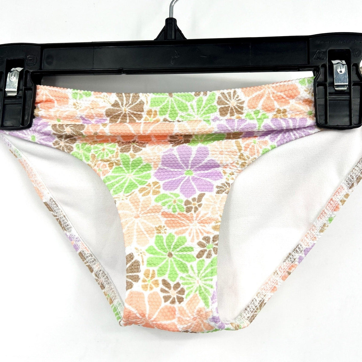 ROXY Girl's All About Sol Cropped Bikini Set Size 16 Pink Pastel Floral NWT